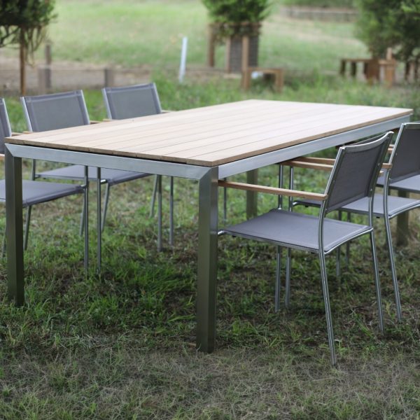 Dining Stainless Teak Set